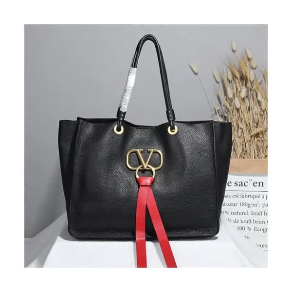 Valentino 2019 V-ring Tote Shopper Bag,28/34CM - 발… - 1