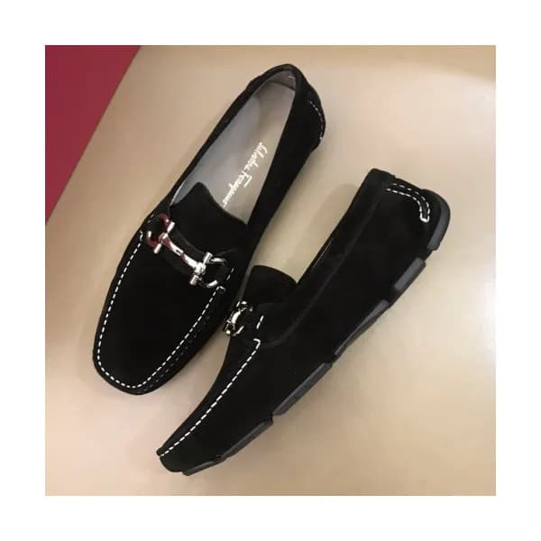 Ferragamo 2019 Mens Metal Gancio Leather Loafer - … - 1