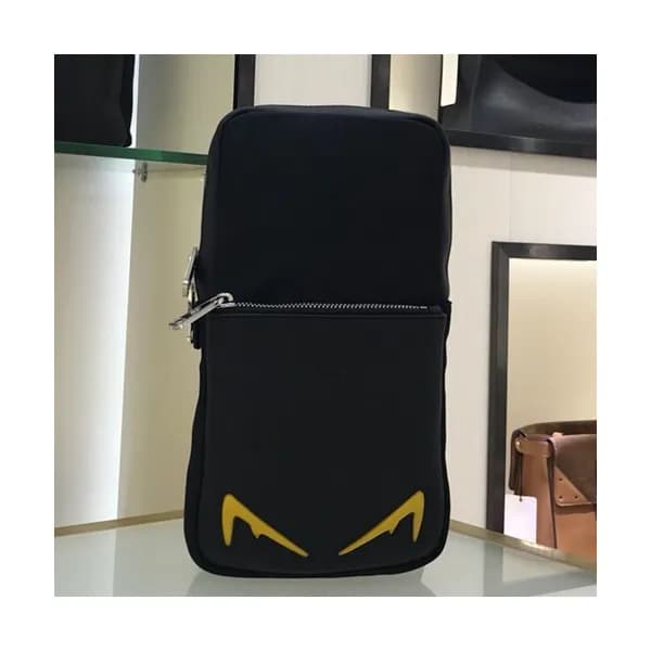 Fendi 2019 Nylon&Leather Bag Bugs Hip Sack ,30CM -… - 1