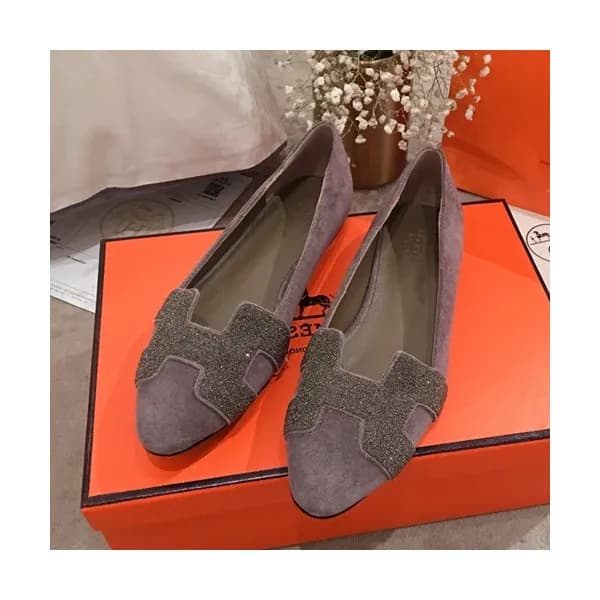 Hermes 2019 Ladies Suede Flat Shoes - 에르메스 2019 여… - 1