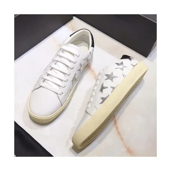 Saint Laurent 2019 Mens Leather Sneakers - 입생로랑 2… - 1