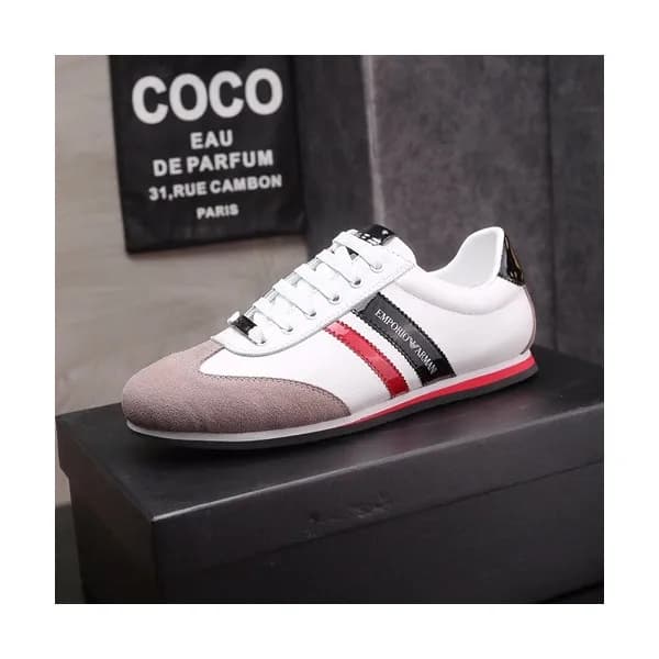 Armani 2019 Mens Leather Sneakers - 알마니 2019 남성용 … - 1