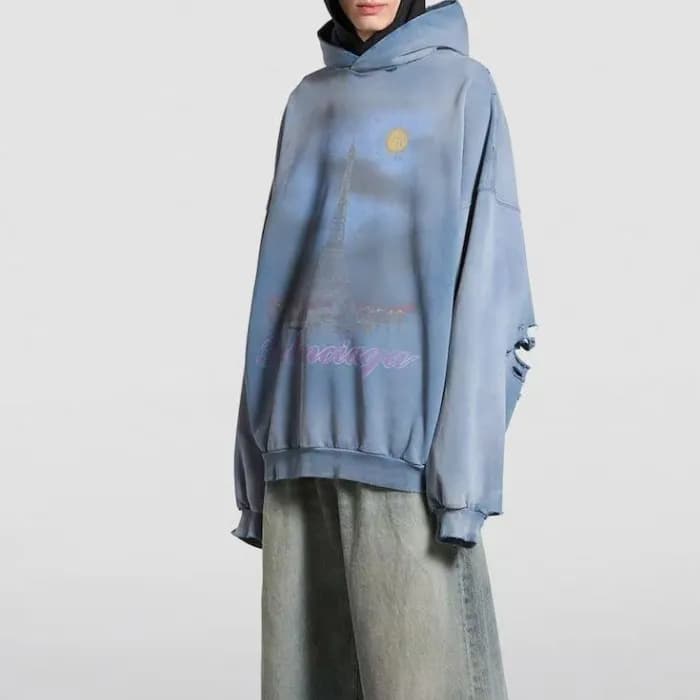 발렌시아가 남/녀 집업 후드티 - Balenciaga Unisex Zip-up Hoodie… - 1