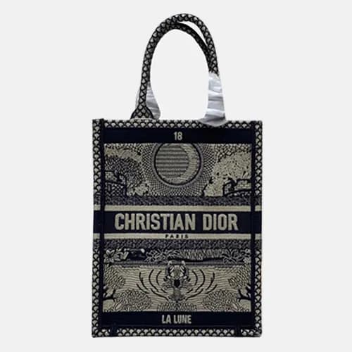 Dior 2019 Women Canvas Book Mini Tote Shopper Bag … - 1