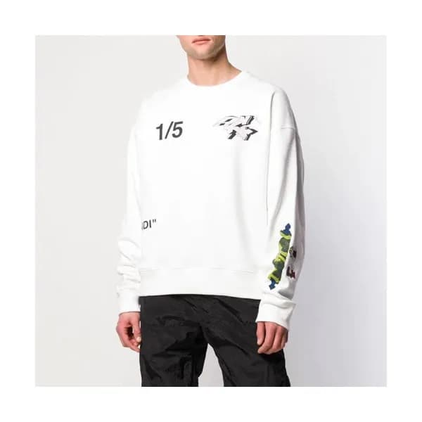 Off-white 2019 Mm/Wm Logo Cotton Oversize HoodT - … - 1