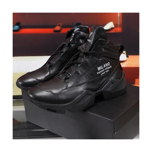 Armani 2020 Mens Leather Sneakers - 알마니 2020 남성용 … - 1