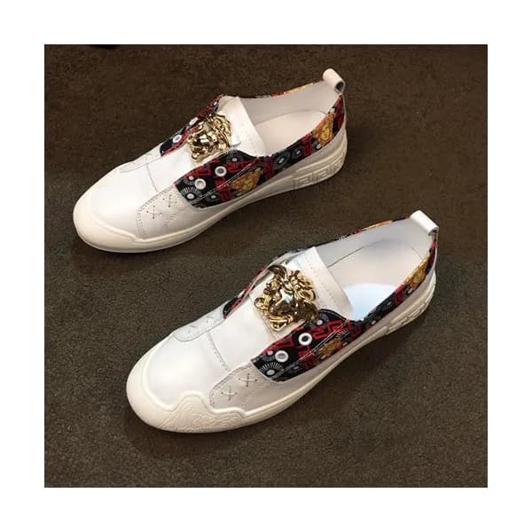 Versace 2020 Mens Leather Sneakers - 베르사체 2020 남성용… - 1