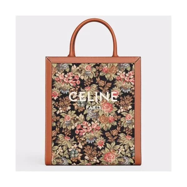 Celine 2020 Vertical Cabas Canvas Tote Shopper Bag… - 1