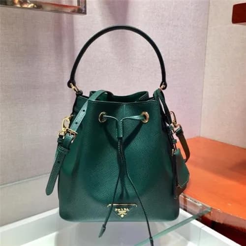 Prada 2020 Women's Leather Tote Bucket Bag,22c… - 1