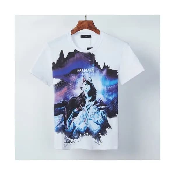 [발망]Balmain 2021 Mens Logo Cotton Short Sleeved Ts… - 1
