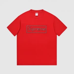 Supreme Mens Logo Cotton Short Sleeved Tshirts Re…