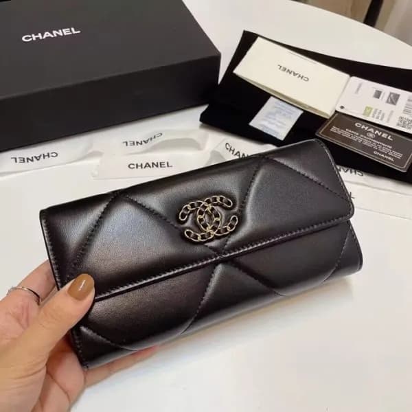 샤넬 여성 클래식 블랙 장지갑 - Chanel Womens Black Long Purse … - 1