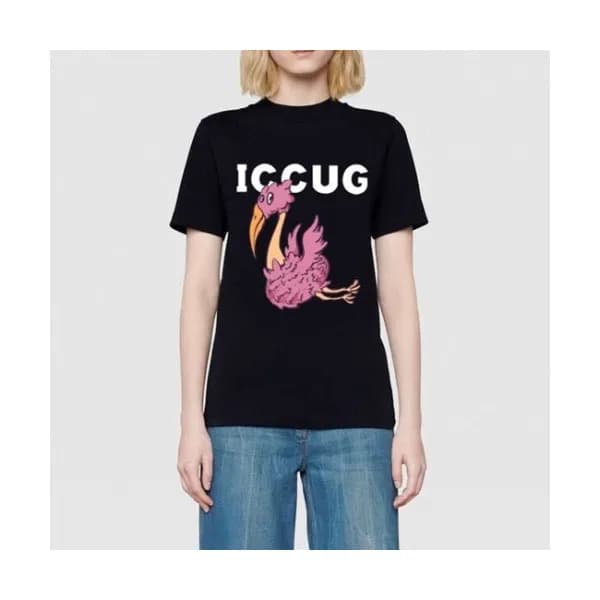 Gucci Mm/Wm Logo Short Sleeved Tshirts Black - 구찌… - 1