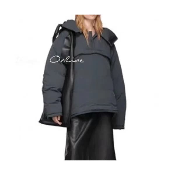 WELLDONE Mm/Wm Retro Logo Down Jackets Gray - 웰던 … - 1
