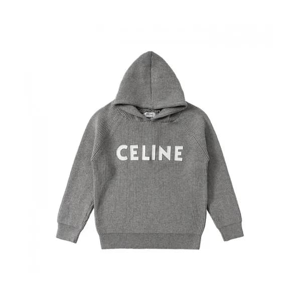 Celine Mm/Wm Cotton Hoodie Gray - 셀린느 2021 남/녀 로고 … - 1