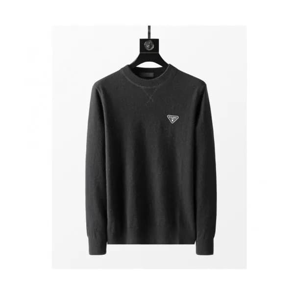 Prada Mens Crew-neck Sweaters Black - 프라다 2021 남성… - 1