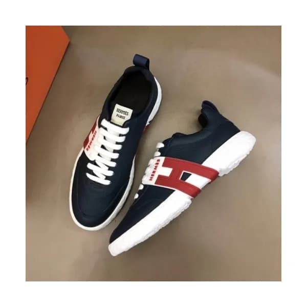 에르메스 남성 모던 레더 스니커즈 Size(240-275) 네이비 - Hermes Me… - 1