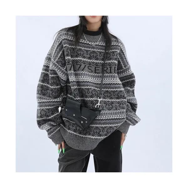 Balenciaga Mm/Wm Logo Crew-neck Sweaters Gray - 발… - 1