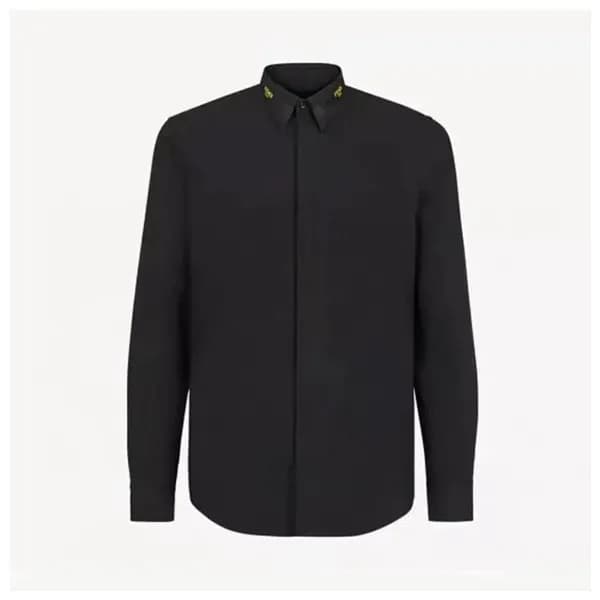 펜디 남성 클래식 블랙 셔츠 - Mens Black Tshirts - fen01164x - 1
