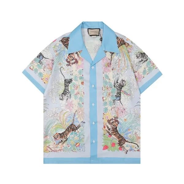 구찌 남성 트렌디 블루 반팔티 - Mens Blue Tshirts - guc04710x - 1