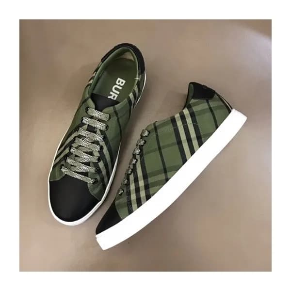 버버리 남성 빈티지 그린 스니커즈 - Mens Green Sneakers - bur0431… - 1