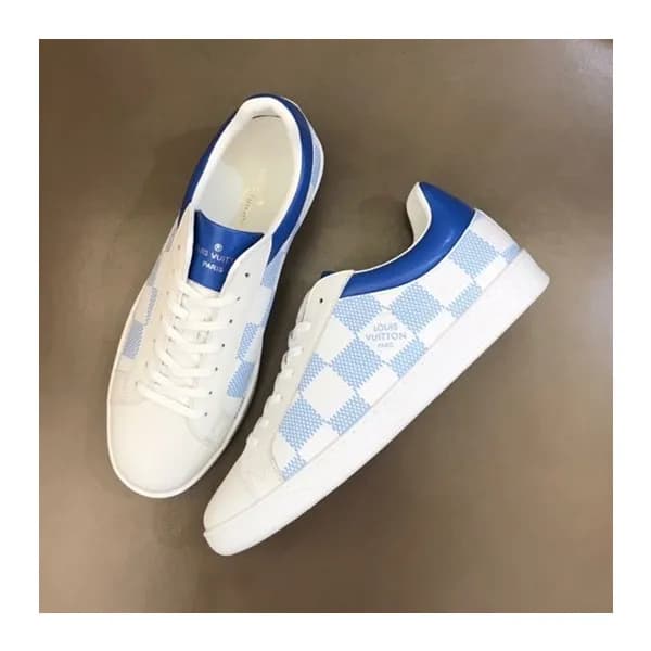 루이비통 남성 클래식 블루 스니커즈 - Mens Blue Sneakers - lou0490… - 1