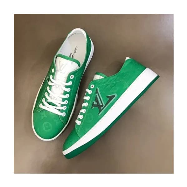 루이비통 남성 클래식 그린 스니커즈 - Mens Green Sneakers - lou049… - 1