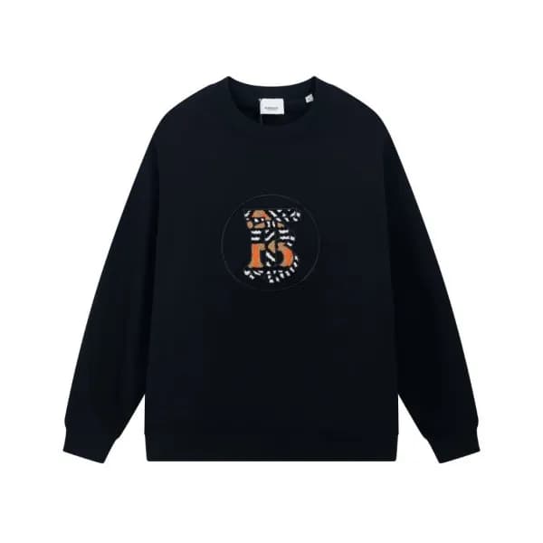 버버리 남성 크루넥 블랙 맨투맨 - Burberry Mens Black Tshirts - … - 1