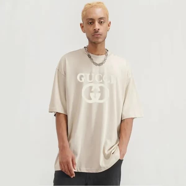 구찌 남/녀 아이보리 크루넥 반팔티 - Gucci Unisex Ivory Short sle… - 1