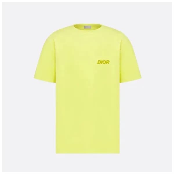 디올 남성 그린 크루넥 반팔티 - Dior Mens Green Short sleeved T… - 1