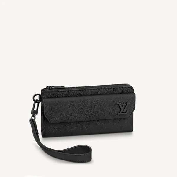 루이비통 남성 네이비 장지갑 - Louis vuitton Mens Navy Long Pur… - 1