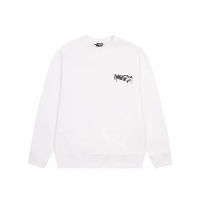 발렌시아가 남성 화이트 맨투맨 - Balenciaga Mens White Tshirts -… - 1