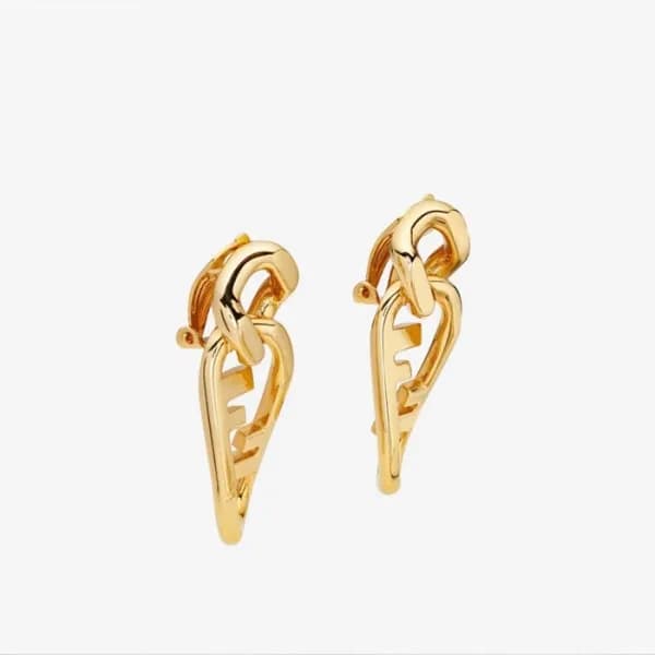펜디 여성 옐로우 골드 이어링 - Fendi Womens Yellow-gold Earrin… - 1