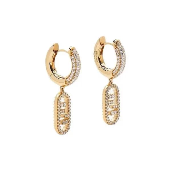 펜디 여성 옐로우 골드 이어링 - Fendi Womens Yellow-gold Earrin… - 1