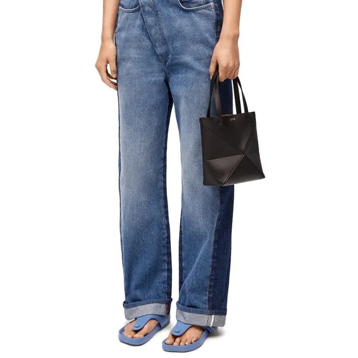 로에베 여성 퍼즐 블랙 토트백 - Loewe Womens Puzzle Tote - lob9… - 1