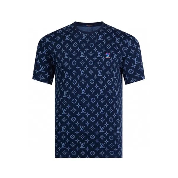 루이비통 남성 블루 반팔티 - Louis vuitton Mens Blue Tshirts -… - 1