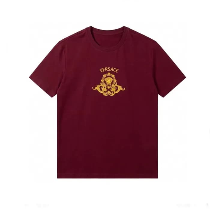 베르사체 남성 버건디 반팔 티셔츠 - Versace Mens Tshirts - vec21x - 1