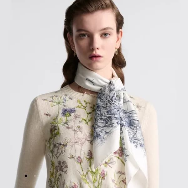 디올 여성 잠자리 스카프 - Dior Womens White Scarf - acc2168x - 1