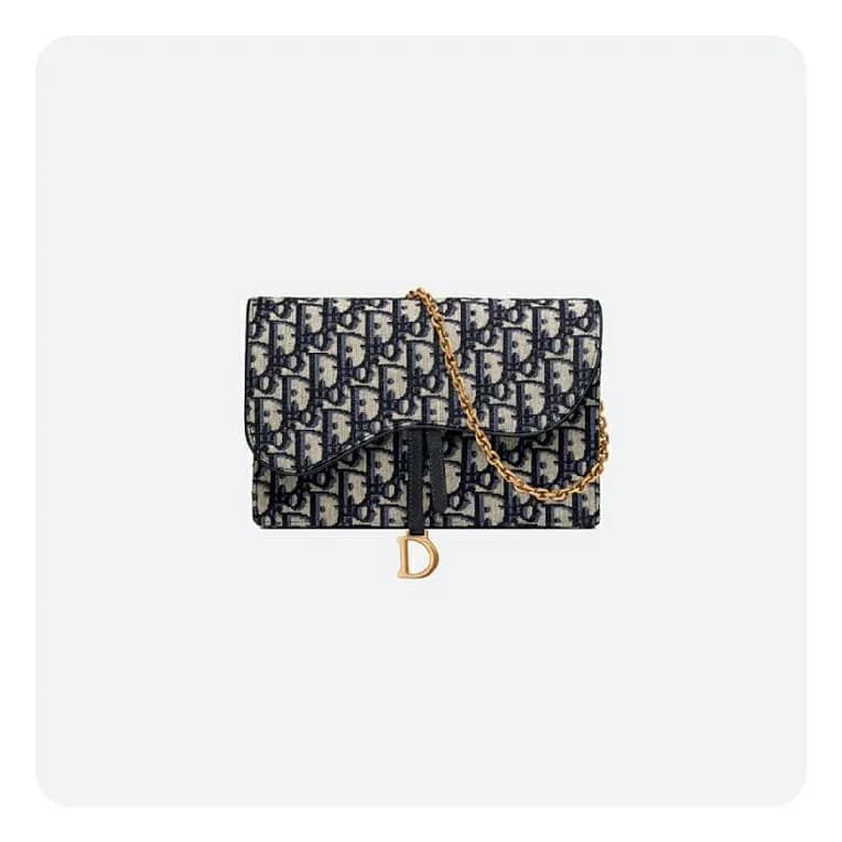 디올 블루 오블리크 파우치 새들 백 - Dior Oblique Pouch Bag- di26… - 1