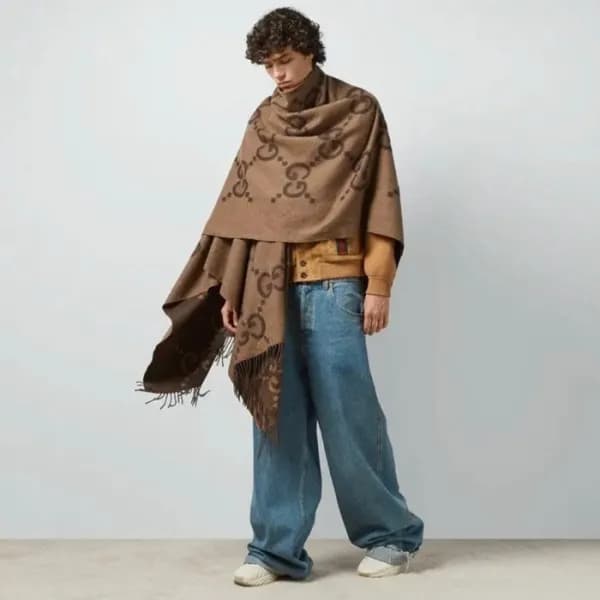 구찌 남/녀 양면 머플러 - Gucci Unisex Reversible Muffler - … - 1