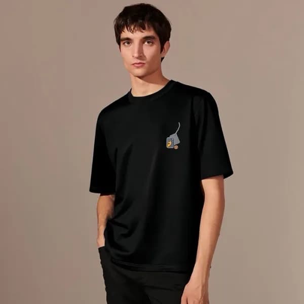 에르메스 남성 라운드 반팔티 - Hermes Mens Round Tshirt - hec52… - 1