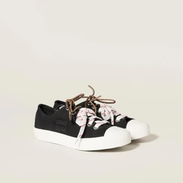 미우미우 여성 워싱 데님 스니커즈 - Miumiu Womens Washed Denim Sn… - 1