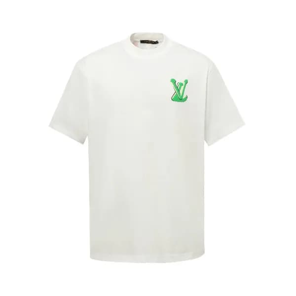 루이비통 남성 라운드 반팔 티셔츠 - Louis vuitton Mens Round Tshi… - 1