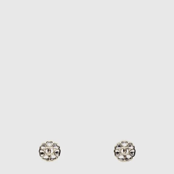 샤넬 여성 하트 플라워 이어링 - Chanel Womens Heart Flower Earr… - 1