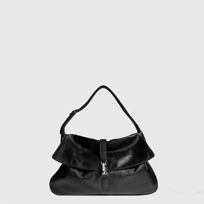 구찌 여성 재키 플랩 라지 크로스 백 - Gucci Womens Jackie Flap Large Crossbody Bag - gub17091x