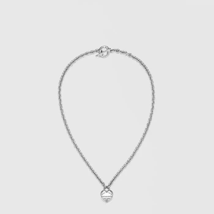 티파니 여성 풀 하트 토글 펜던트 네크리스 - Tiffany Womens Full Heart Toggle Pendant Necklace - acc9183x - 1