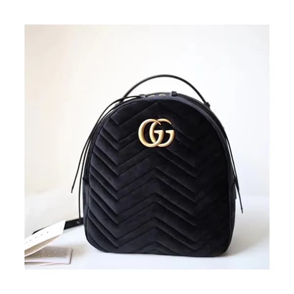 Gucci Marmont Matlase Velvet Women Back Pack,22.5C… - 1