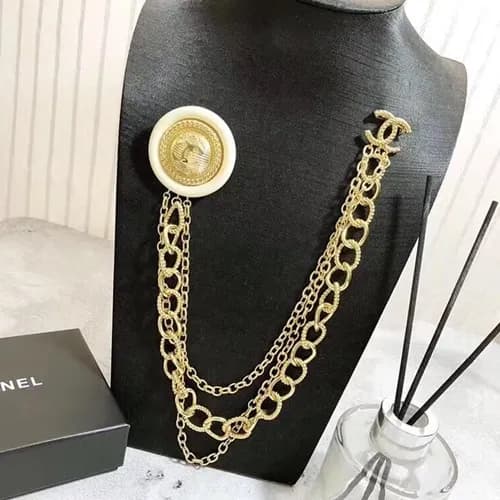 CHANEL Yellow Gold Brooch - 샤넬 여성용 18k도금 옐로우 골드… - 1