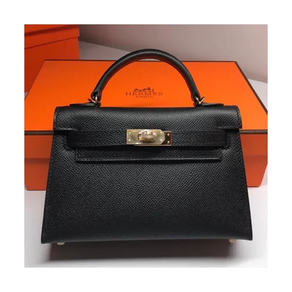 Hermes Mini Kelly 2 Epsom Leather Tote Shoulder Ba… - 1