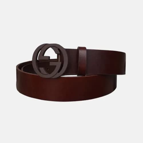 Gucci 2019 MM/WM GG Buckle Leather Belt - 구찌 남자 GG… - 1